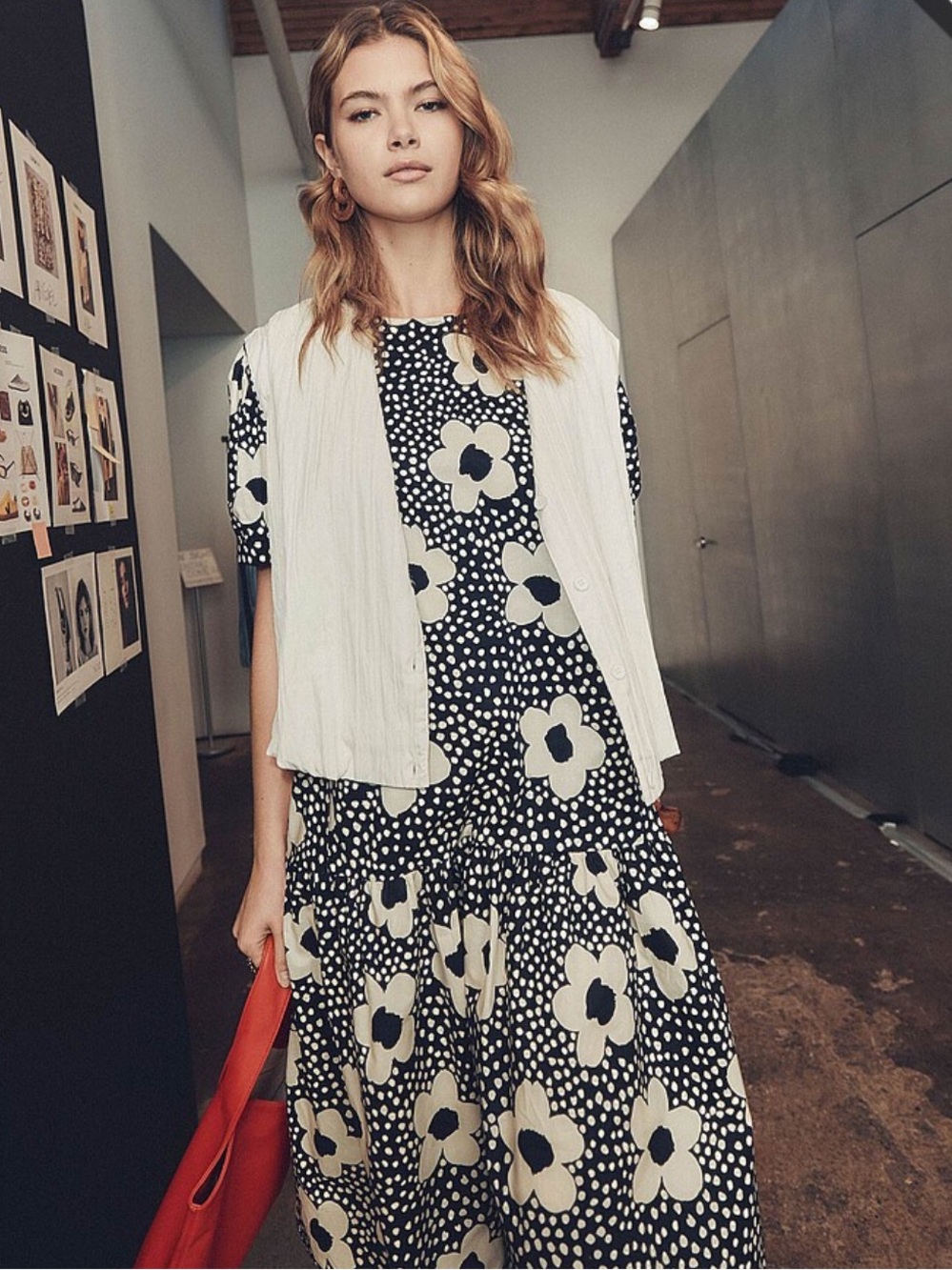 Simons Icone | Tiered Floral-print Midi Dress